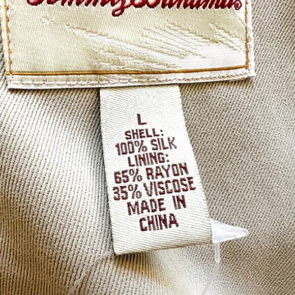 NWT Tommy Bahama 100 Silk St Thomas Men's Large Unstructured Blazer in Khaki - Picture 6 of 13